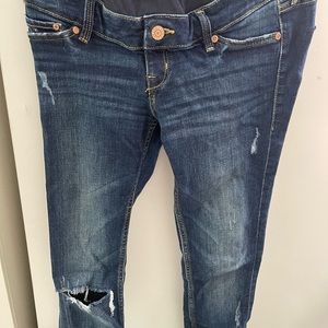Maternity Mom Ripped Skinny Jeans